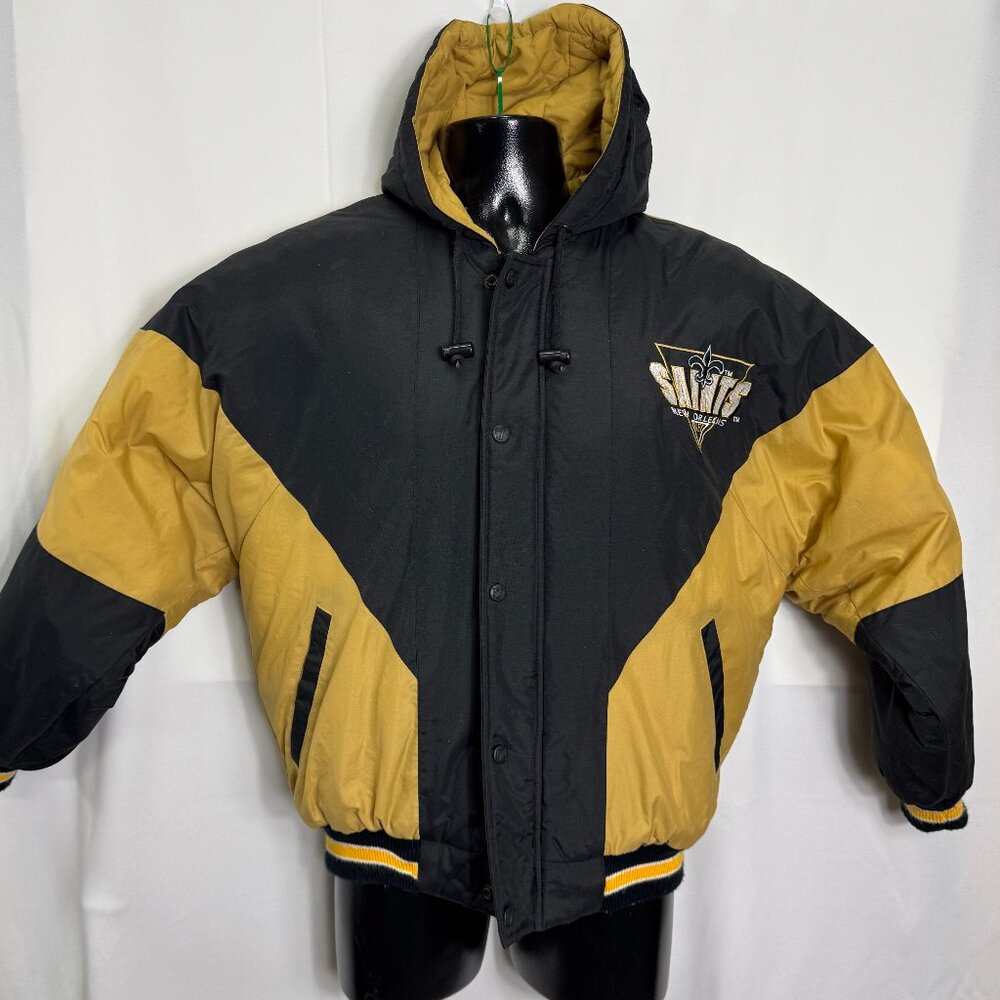 Vintage Logo 7 New Orleans Saints Puffer Jacket Size XL(1416) NFL Teams - Youth